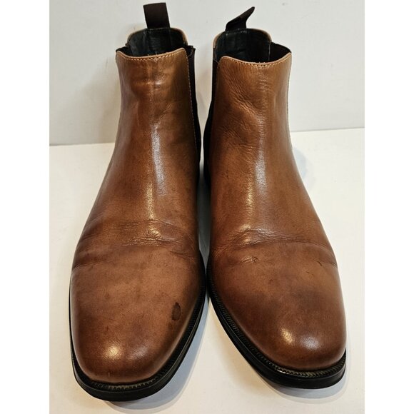 Men’s Kenneth Cole Brown Leather Chelsea Boots Men’s 7.5 - Picture 5 of 12